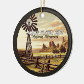 Agaat Fossiele Bedden Nationaal Monument Kerstmis Keramisch Ornament (Links)