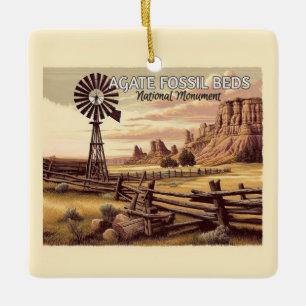 Agaat Fossiele Bedden Nationaal Monument Kerstmis Keramisch Ornament