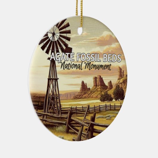 Agaat Fossiele Bedden Nationaal Monument Kerstmis Keramisch Ornament (Rechts)