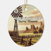 Agaat Fossiele Bedden Nationaal Monument Kerstmis Keramisch Ornament (Links)