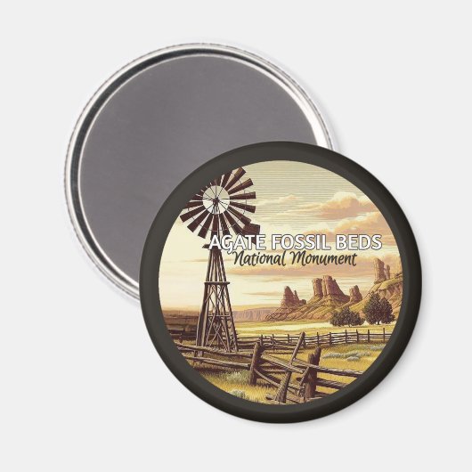 Agaat Fossiele Bedden Nationaal Monument Souvenir Magneet (Voorkant / Achterkant)