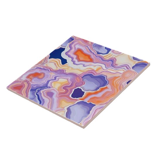 Agaat Geode Eindeloos Patroon Tegeltje (Zijkant)