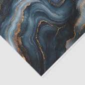 Agaat Geode Gold Navy Blue Marble Decoupage Tissuepapier (Detail)