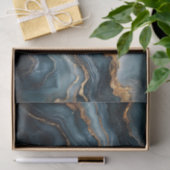 Agaat Geode Gold Navy Blue Marble Decoupage Tissuepapier (Geschenk)