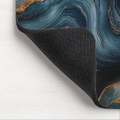 Agaat Geode met goud en marineblauw marmer Muismat (Hoek)