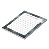 Agaat Geode met Goud en Navy Blue Marble Lined Notitieblok (Linkerzijde)
