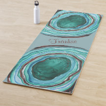 Agaat Geode Patroon in Blauw & Aqua - Gepersonalis