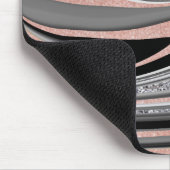 Agaat Geode roos Gold Silver Black Muismat (Hoek)