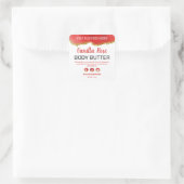 Agaat Goud Glitter Rood Wit Product Labels (Tas)