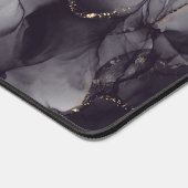 Agaat Grijs en Zwart Marmer Custom Naam Letter Bureaumat (Hoek)