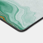 Agaat groen en goud marmeren werveling bureaumat (Hoek)