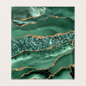 Agaat Groen Goud Emarald Verjaardag Kaart (Binnenkant ongevouwen)