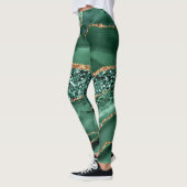 Agaat Groen Goud Glitter Smaragd Leggings (Links)