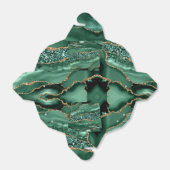 Agaat Groen Goud Smaragd Custom Name Favor Box Bedankdoosjes (Uitgevouwen)