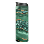 Agaat Groen Marmer Aangepaste Naam Thermische Tumb Thermosbeker (Geroteerd rechts)