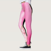 Agaat marmer glitter roze zwart goud leggings (Links)