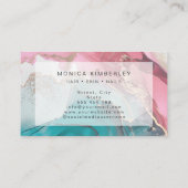 Agaat Marmer Goud Monogram Visitekaartje (Achterkant)