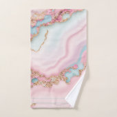 Agaat Marmer Modern Blauw Roze Goud Collectie Bad Handdoek (Handdoek)
