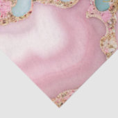 Agaat Marmer Modern Blauw Roze Goud Collectie Tissuepapier (Detail)