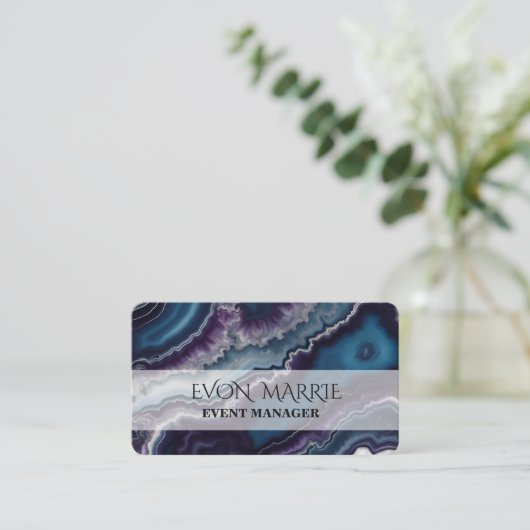 Agaat Marmer ontwerp Visitekaartje (Staand voorkant)