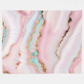 Agaat Marmer Populair Blauw Roze Goud Collectie Fleece Deken (Voorkant (Horizontaal))