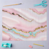 Agaat Marmer Populair Blauw Roze Goud Collectie Tissuepapier (Craft)