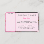 Agaat Marmer Populair Blauw Roze Goud Collectie Visitekaartje (Achterkant)