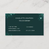 Agaat marmer smaragdgroen monogram visitekaartje (Achterkant)