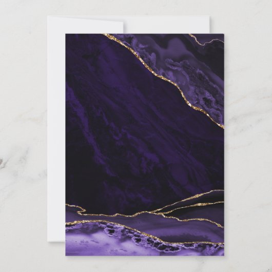 Agaat Paarse Goud 60e Verjaardag Kaart (Achterkant)