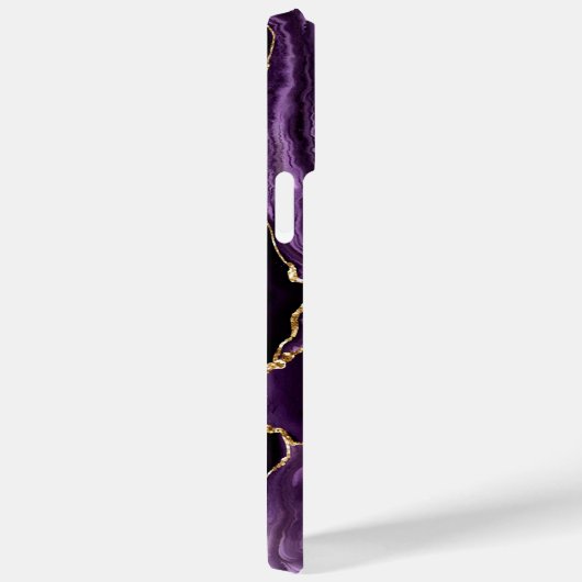 Agaat Paarse Goud Jouw naam iPhone Case Gift (Achterkant / Rechts)