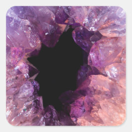 Agaat Paarse kristal Vierkante Sticker