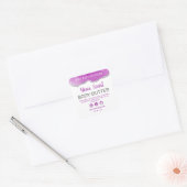 Agaat Paarse Silver Glitter Wit Productlabels Vierkante Sticker (Envelop)
