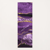 Agaat Paarse Violet Gold Custom Naam Yoga Mat (Voorkant)