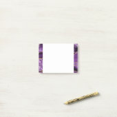 Agaat Paarse Violet Gouden Glitter Post-it® Notes (Op bureau)