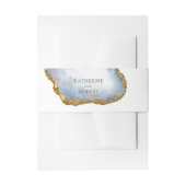 Agaat parel gouden bruiloft uitnodigingen wikkel (Voorkant Voorbeeld)