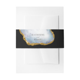 Agaat parel gouden bruiloft uitnodigingen wikkel