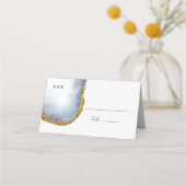 Agaat Pearl Gold Wedding Place Card Plaatskaartje (Voorkant)
