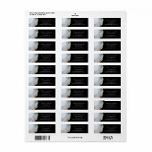 Agaat Pearl Golden Return Adres Label (Full Sheet)