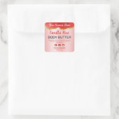  Agaat Red Gold Glitter productetiketten Vierkante Sticker (Tas)