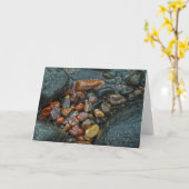 Agaat rotsen op het wenskaart. kaart (Gele Bloem)