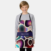 Agaat segmentraster moleculen Waterverf Patroon Schort (Gedragen)