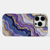 Agaat Slice Abstract in Paarse Case-Mate iPhone Case (Achterkant (horizontaal))