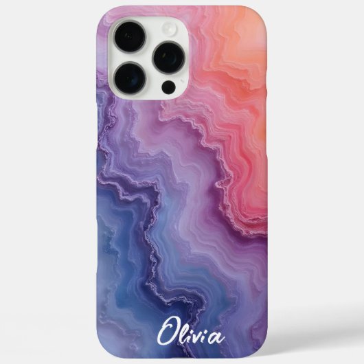 Agaat textuur in Sunrise kleuren Case-Mate iPhone Case (Achterkant)