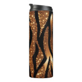 Agaat Tijger Glitter Thermische Tumbler 12oz Thermosbeker (Geroteerd rechts)