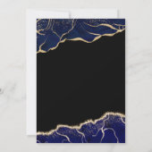 Agaat zoet Zestien 16 Navy blauw goud Kaart (Achterkant)