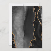 Agaat Zwart Goud Modern Script Bruiloft Save The Date (Achterkant)