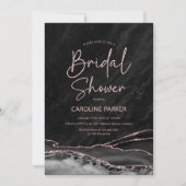 Agaat Zwart Roos Goud Vrijgezellenfeest Kaart (Voorkant)