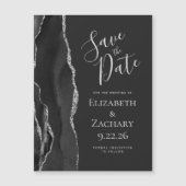 Agaat Zwart Zilver Donker Magnetisch Bewaar de Dat (Voorkant)