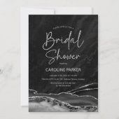 Agaat zwart zilver Vrijgezellenfeest Kaart (Voorkant)