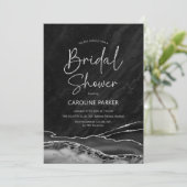 Agaat zwart zilver Vrijgezellenfeest Kaart (Staand voorkant)